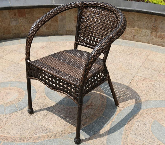 Wholesale outdoor rattan Chair steel structure High Quality Chair Armrest Rattan Seat And Dining Chair