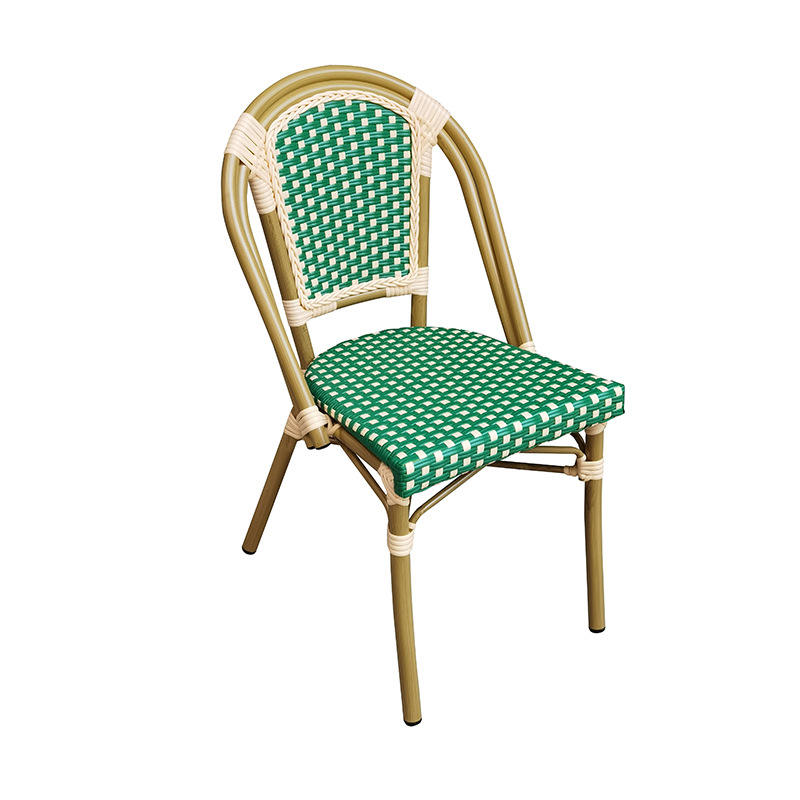 Nordic outdoor rattan Chair Aluminium Alloy structure High Quality Chair Armrest Rattan Seat And Dining Chair