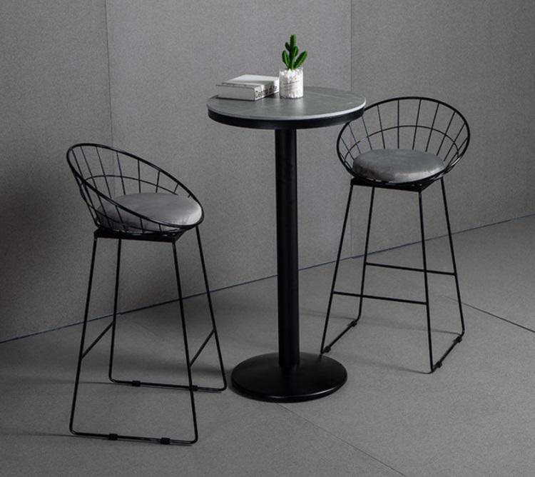 High foot coffee table Marble high foot bar table