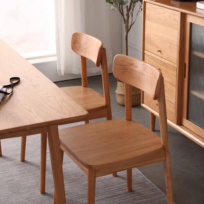 Cheap Price In Stock Nordic Classic Design Solid Wooden Dining Chair Modeng Kitchen Dining Room Restaurant Cafe Chair For Hotel