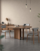 Modern Dining Room Furniture Walnut Wood Table Luxury Round Wooden Dining Table 8 seater For Hotel Restaurant