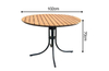 Outdoor Commercial Furniture Dining Chair And Table Set Metal Frame Plastic Wood Chair Garden Sillas Courtyard Mesas