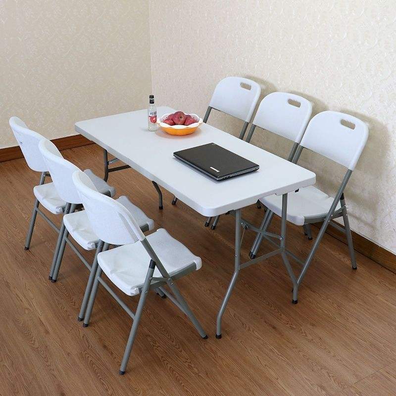 Dining Outdoor commercial furniture Table Foldable Plastic Steel 6ft Long Table
