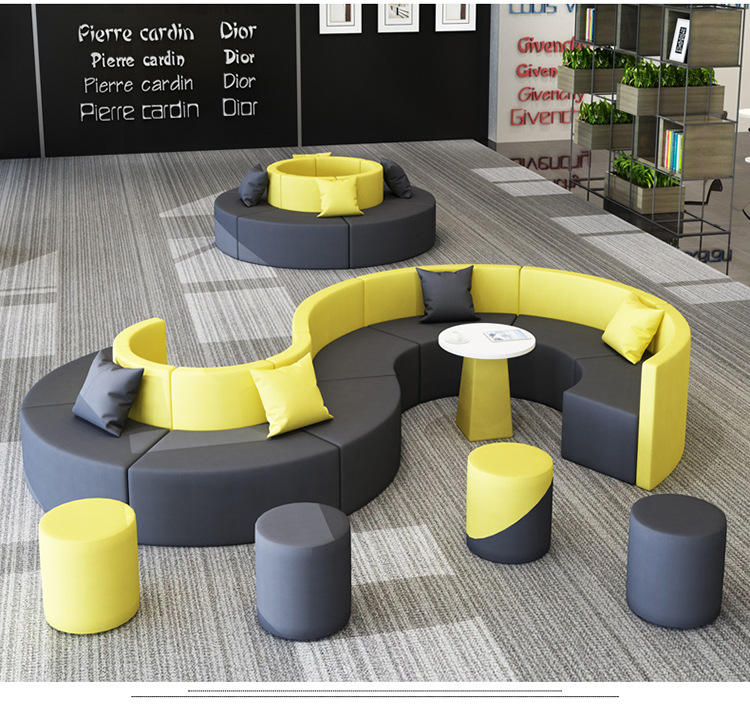 New Design Modern Sofas European Style For Modular Sectional Meeting Office Sofa Couch Mall Waiting Booth Sofa With Waterproof