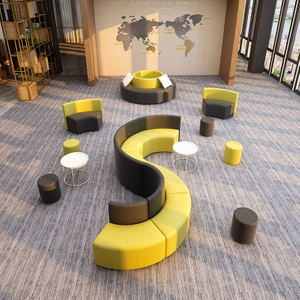New Design Modern Sofas European Style For Modular Sectional Meeting Office Sofa Couch Mall Waiting Booth Sofa With Waterproof