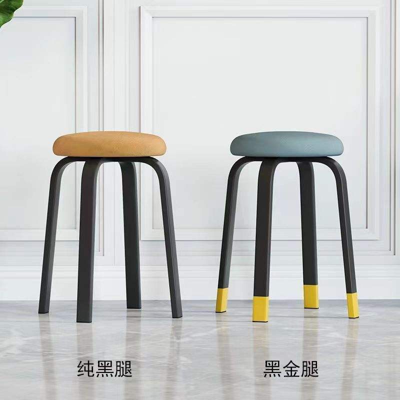 Round Stool Soft Cushions Dining Chair Living Room Sponge Stool Sillas Wholesale Stacked Leisure Chairs