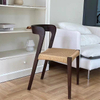 Modern Retro Dining Room Chairs For Restaurant And Coffee Shop Hotel Wood Rattan Chair With High Quality Rope Seat Chair Sillas