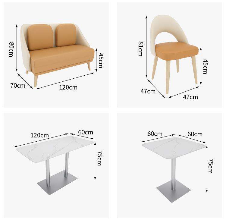 Hong Kong Style Restaurant Dessert Shop Table And Chair Combination Coffee Shop Theme Western Restaurant Booth Sofa