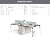 Low price manufacturer office furniture fireproof board cherry beige color with three drawers decoration desks office table