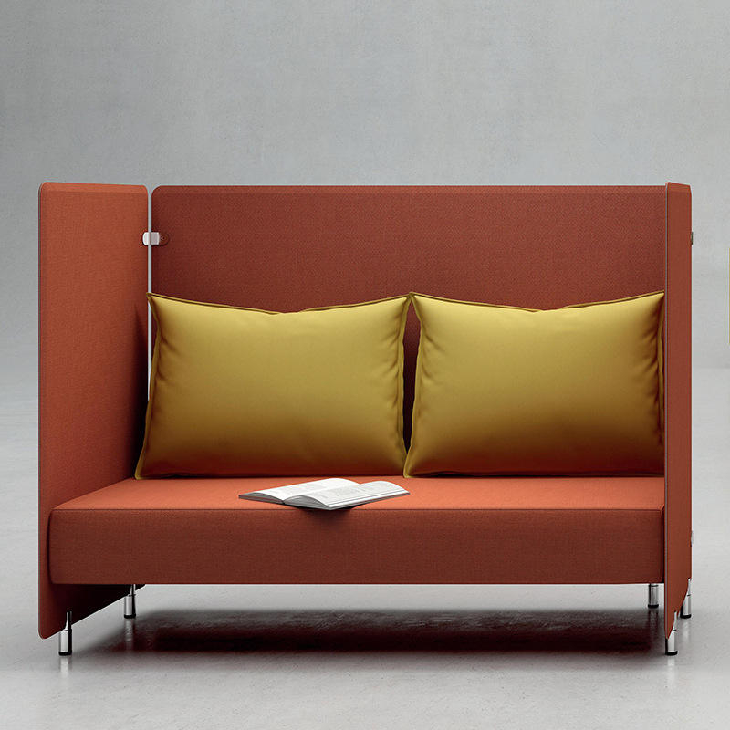 New Trend American Style Waterproof Fabric Cover with Good Quality Sponge Cushion Comfortable Modern Private Office Sofa Booth