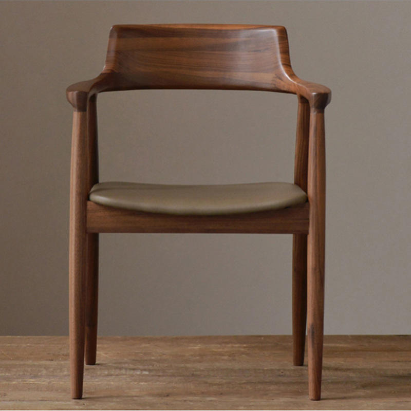 Wooden Dining Chair Commercial Furniture sillas Dining Chair With Pu Leather Cushion for Hotel restaurant wooden chair