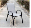 Outdoor Leisure High Back Stackable Chair Wrought Iron Single Chair Mesh Sillas Patio Balcony Coffee Shop Chair