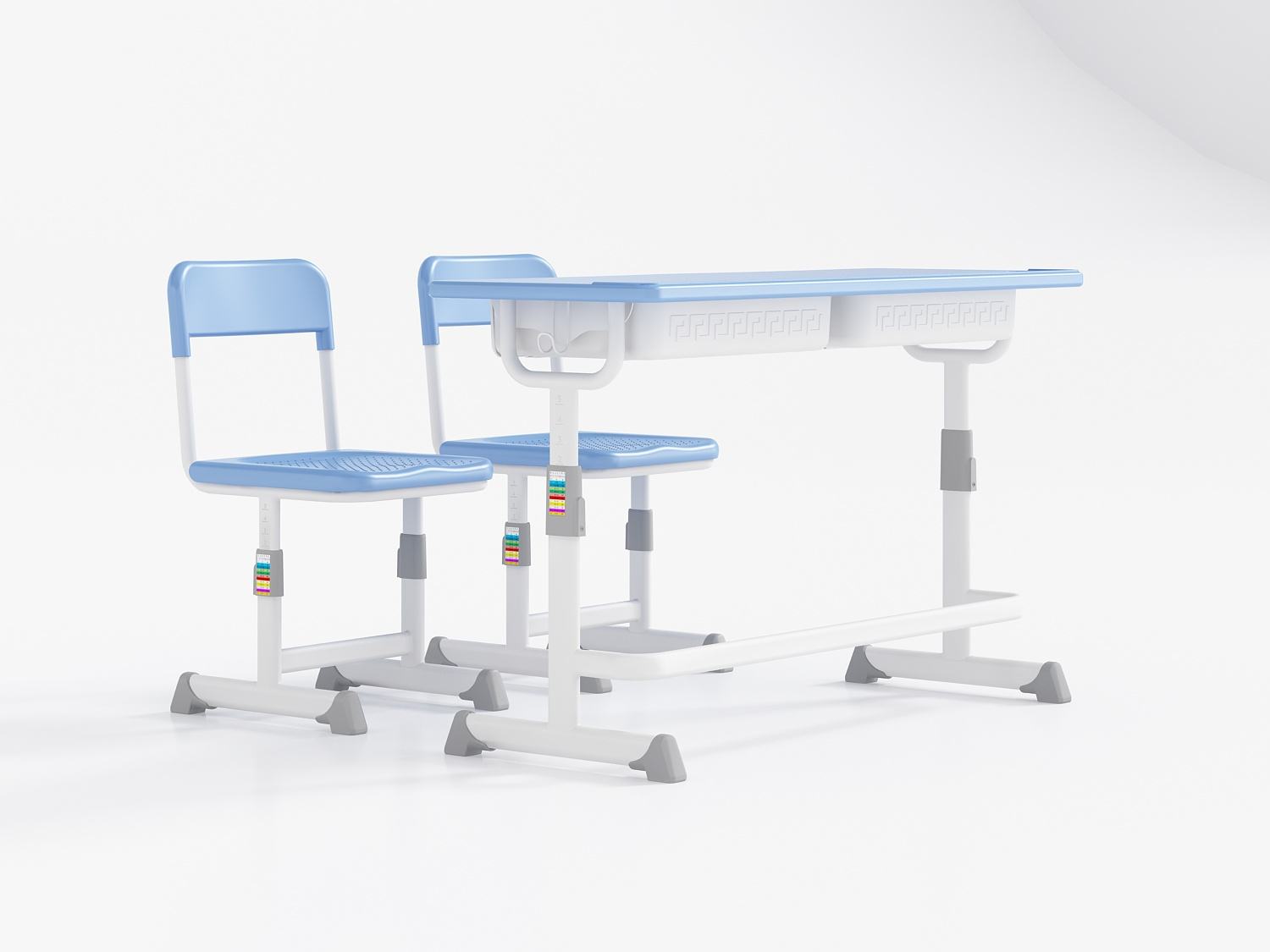 School Furniture Double Seater School desk and chair adjustable height in classroom sets mesas