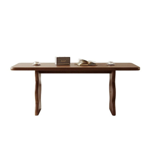 French Retro Style Dining Table House Rectangular Solid Wood Dining Table Chair Set Commercial Dining Table mesas