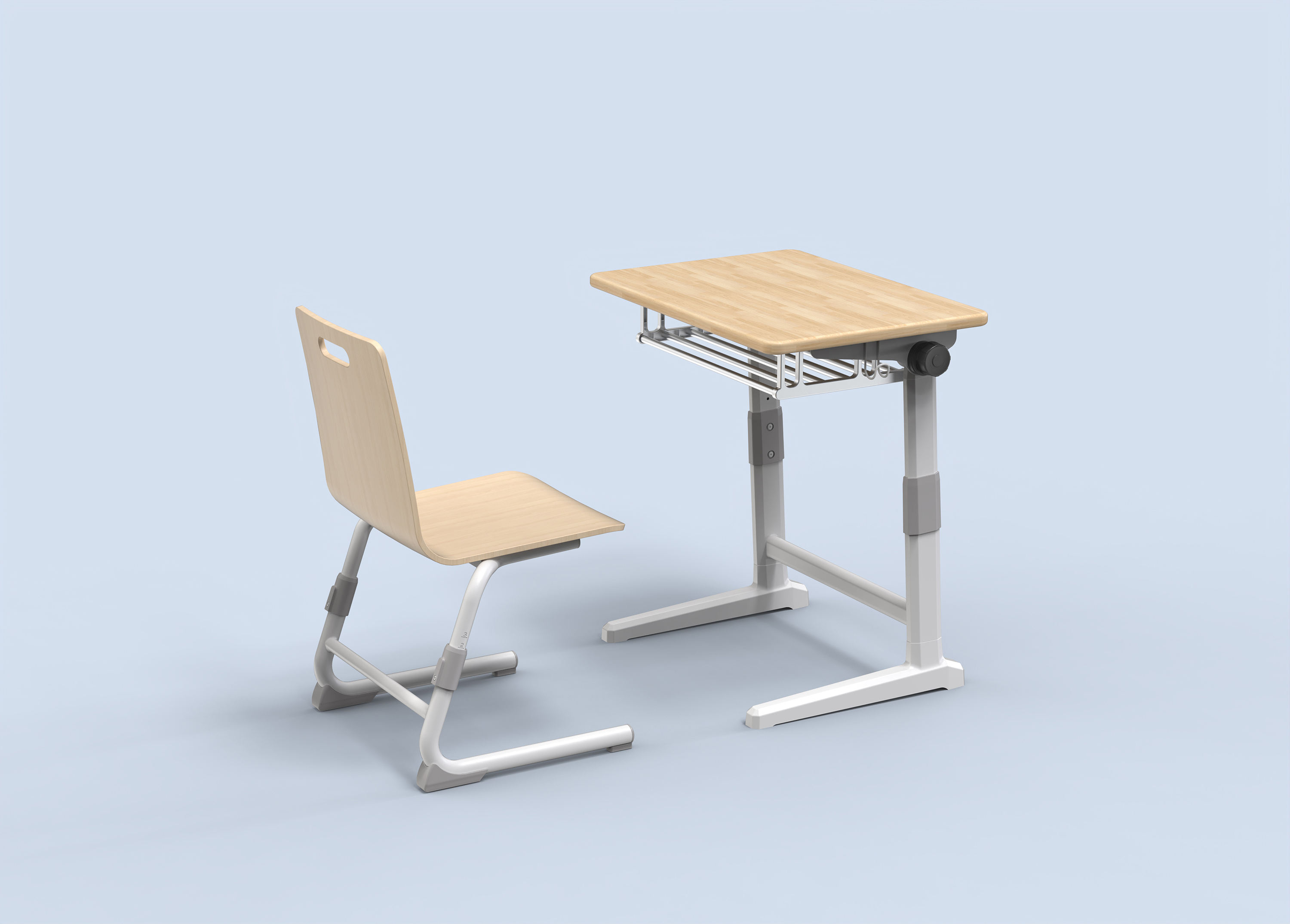 School Furniture Double Seater School desk and chair adjustable height in classroom sets