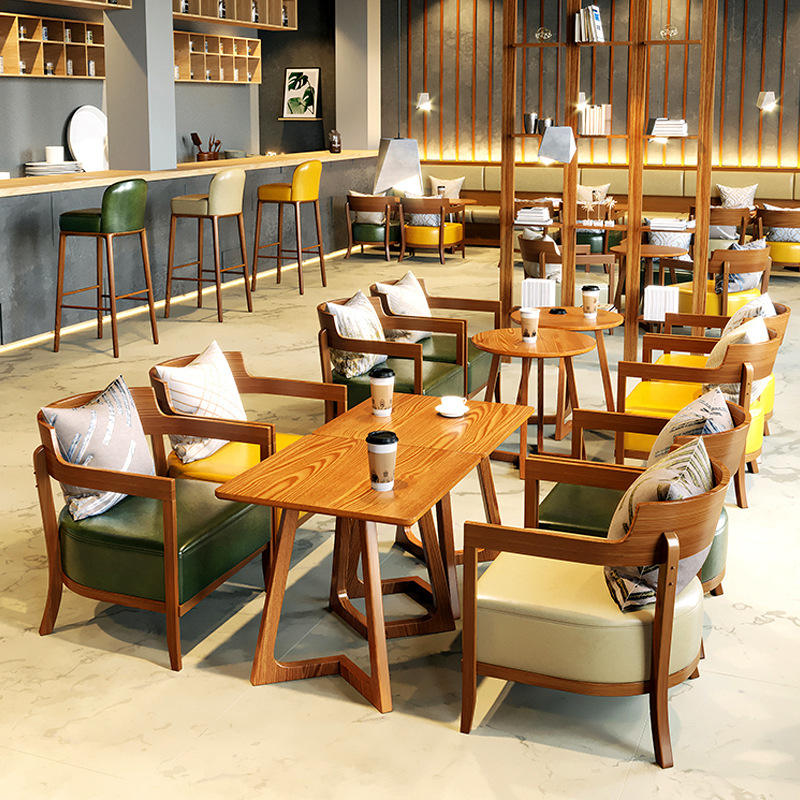 Wood Foot Bar Chair Stool Commercial Furniture sillas Dining Room Chair Modern Simple Light Luxury Bar Chair