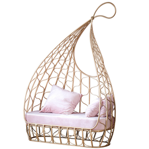 Light Luxury Cloth Fabric Sofa Living Room Balcony Commercial Furniture Iron Leisure Sofa