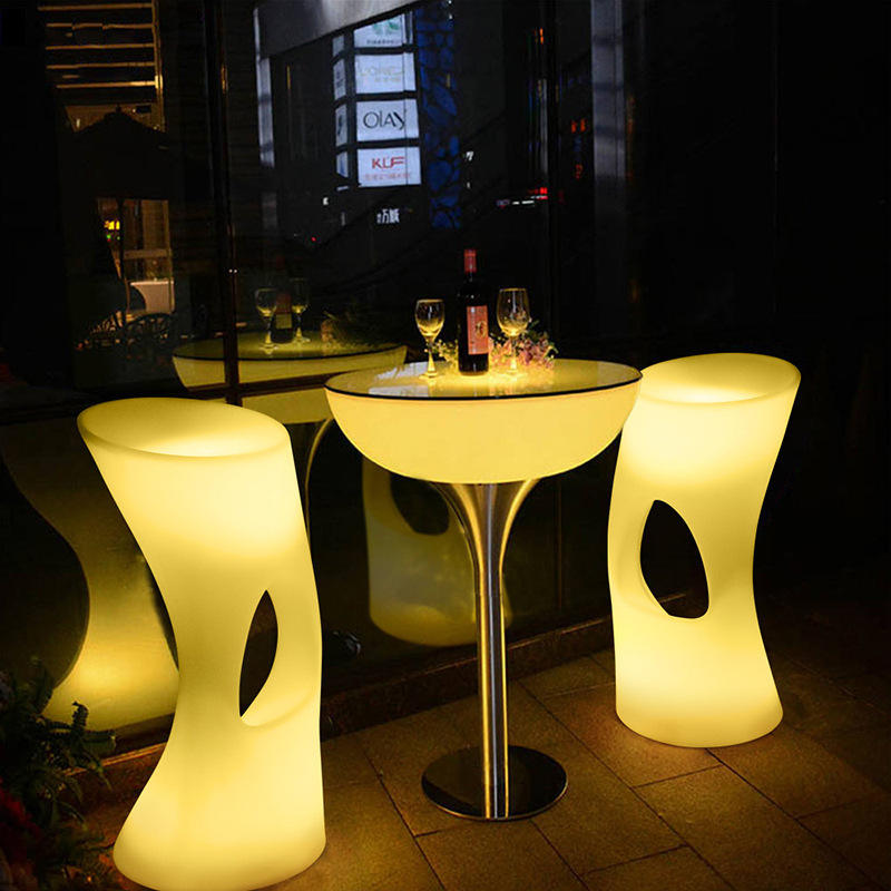 plastic illuminated cube seat outdoor bar nightclub led cube chair light remote control rgb color changing battery rechargeable