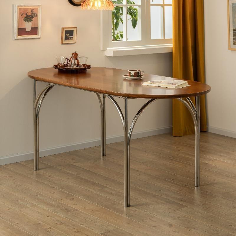 Wire Leg Dining Table Dining Room Furniture Marble Slate Rock Tabletop Dinner Table home office desk commercial furniture mesas