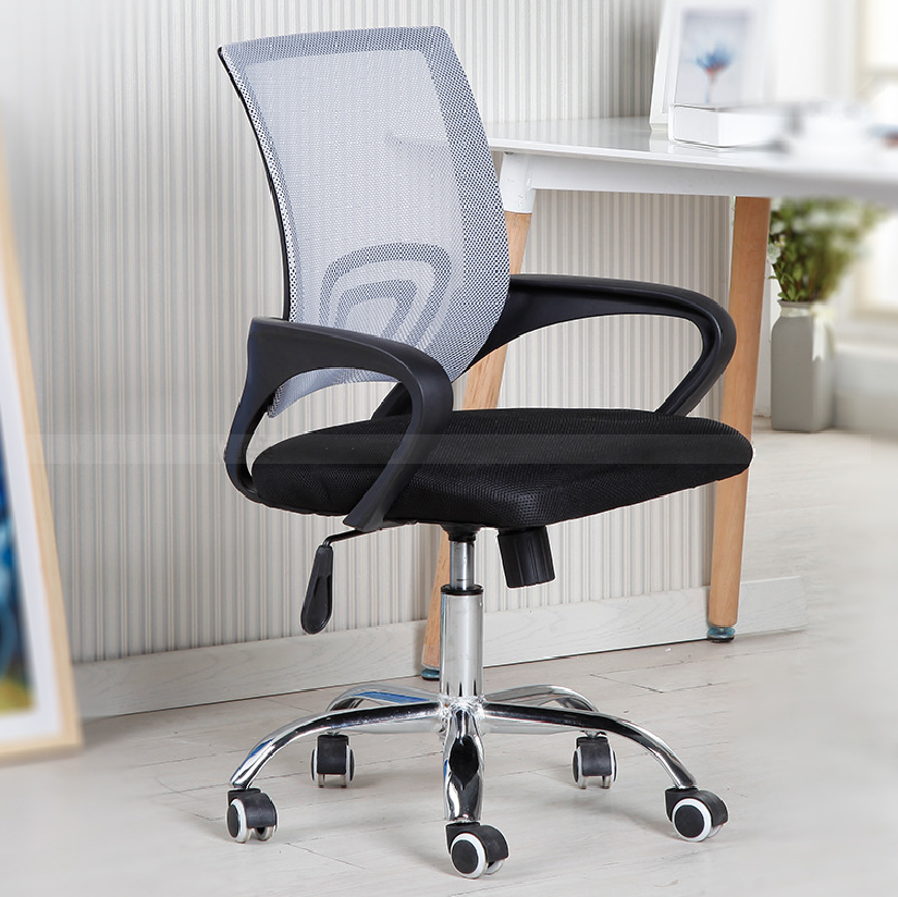 Mid Back Desk Chair, Ergonomic Mesh Computer Chair Executive Height Adjustable Swivel Task Chair with Lumbar Support Armrest