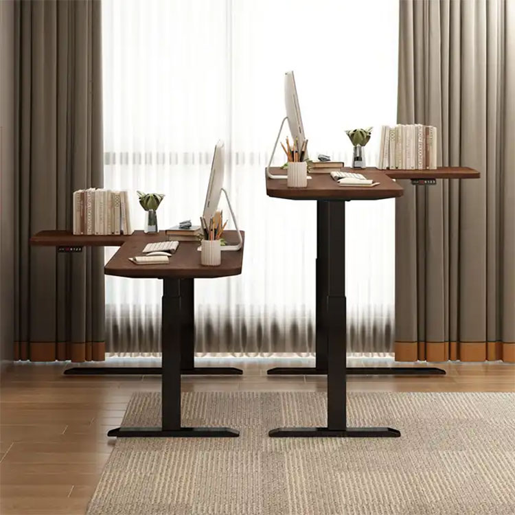 Smart Office Electronic Standing Desk Corner Desk 3 Feet Automatic Lifting Table