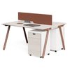 Aluminum L Shape Modern Cubicle Partition Desk Wood Table Space Saver Office Furniture Home Office Desk and Workstation