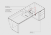 Modern high tech custom luxury executive L shape wooden CEO room manager office desk