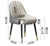 hotel metal frame kitchen chairs metal leg black pu leather padded dining chair for res