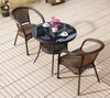 Wholesale outdoor rattan Chair steel structure High Quality Chair Armrest Rattan Seat And Dining Chair