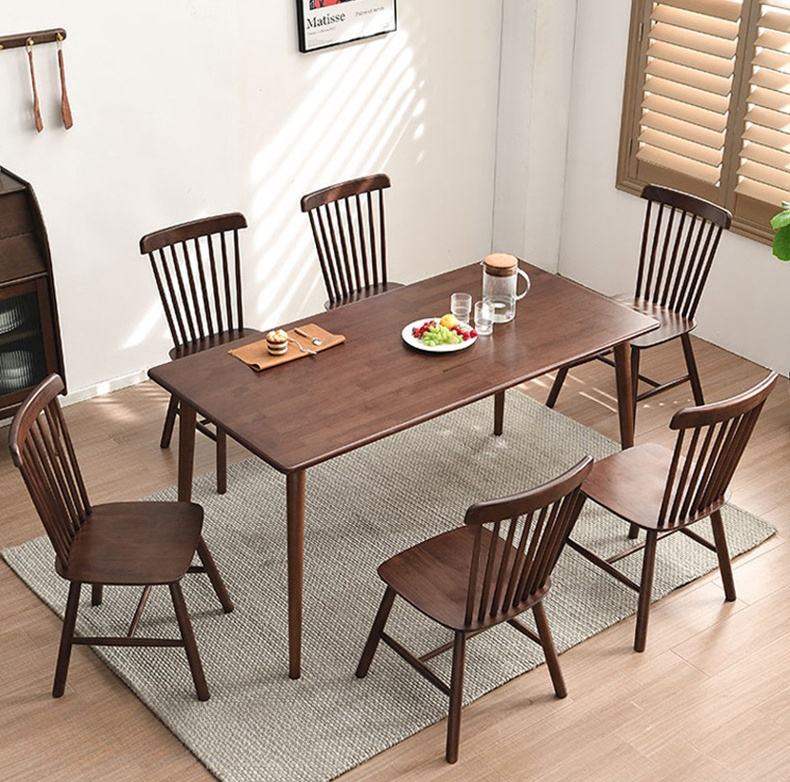 Nordic Style Windsor Chair Modern Restaurant Cafe Simple Design Dining Chair Solid Wood Dining Room Chair