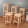 Solid wood bar stool Counter Height Barstool Round chair Seat for Kitchen Counter