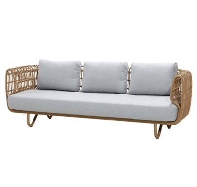 Nordic Luxury Modern Courtyard Sofa Set Rattan Outdoor Lounge Chair Waterproof Fabric Cover For Sofa Commercial Sofa Furniture