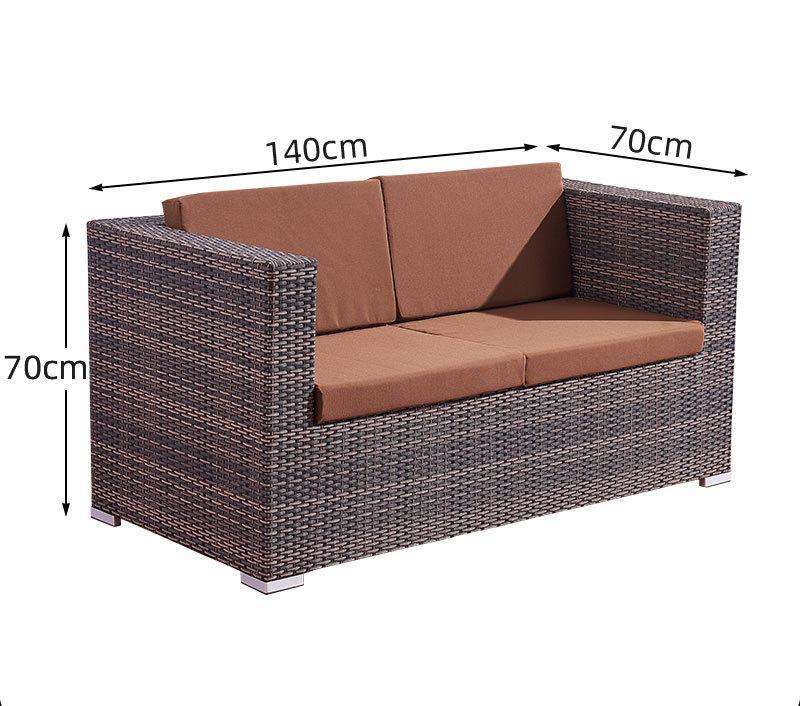 Modern Garden Patio Table And Chairs Set Waterproof Cushions Sofa Outdoor Furniture Sofas Sets PE Rattan Sofa Sillas