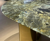 Wholesale Fashion Creative STAINLESS STEEL Leg Dining Table Dining Room Furniture Marble Tabletop Dinner Table mesasJade stone