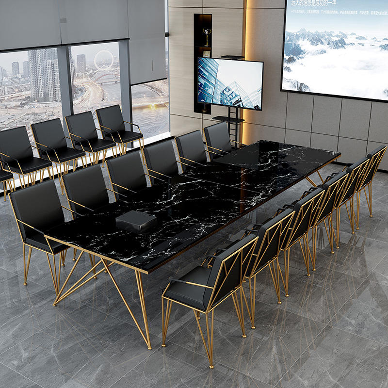 Wire Leg Dining Table Dining Room Furniture Marble Slate Rock Tabletop Dinner Table home office desk commercial furniture mesas
