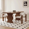 French Retro Style Dining Table House Rectangular Solid Wood Dining Table Chair Set Commercial Dining Table mesas