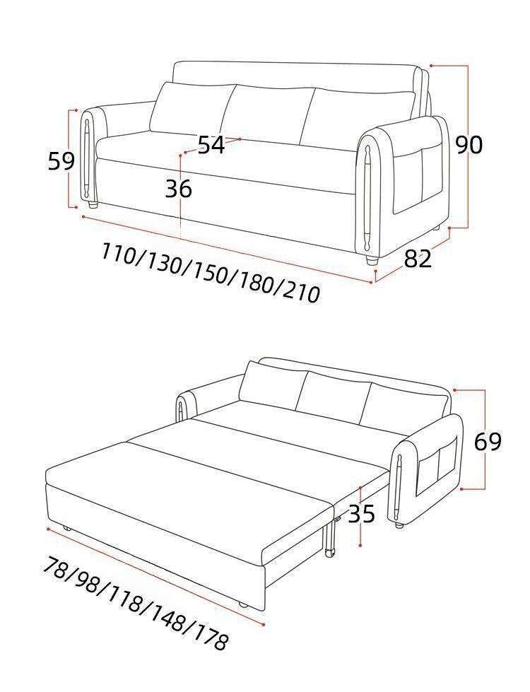 New Arrival Modern Living Room Sofa Furniture With Storage Function Foldable Sofa Bed