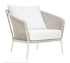 Modern Outdoor Rattan Sofa Garden Waterproof Leisure Single PE Rattan Chair Back Support Sofa Chair Sillas