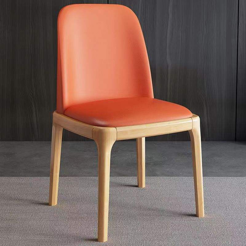 Leather Wood Foot Bar Chair Stool Commercial Furniture sillas Dining Room Chair Modern Simple Light Luxury Bar Chair