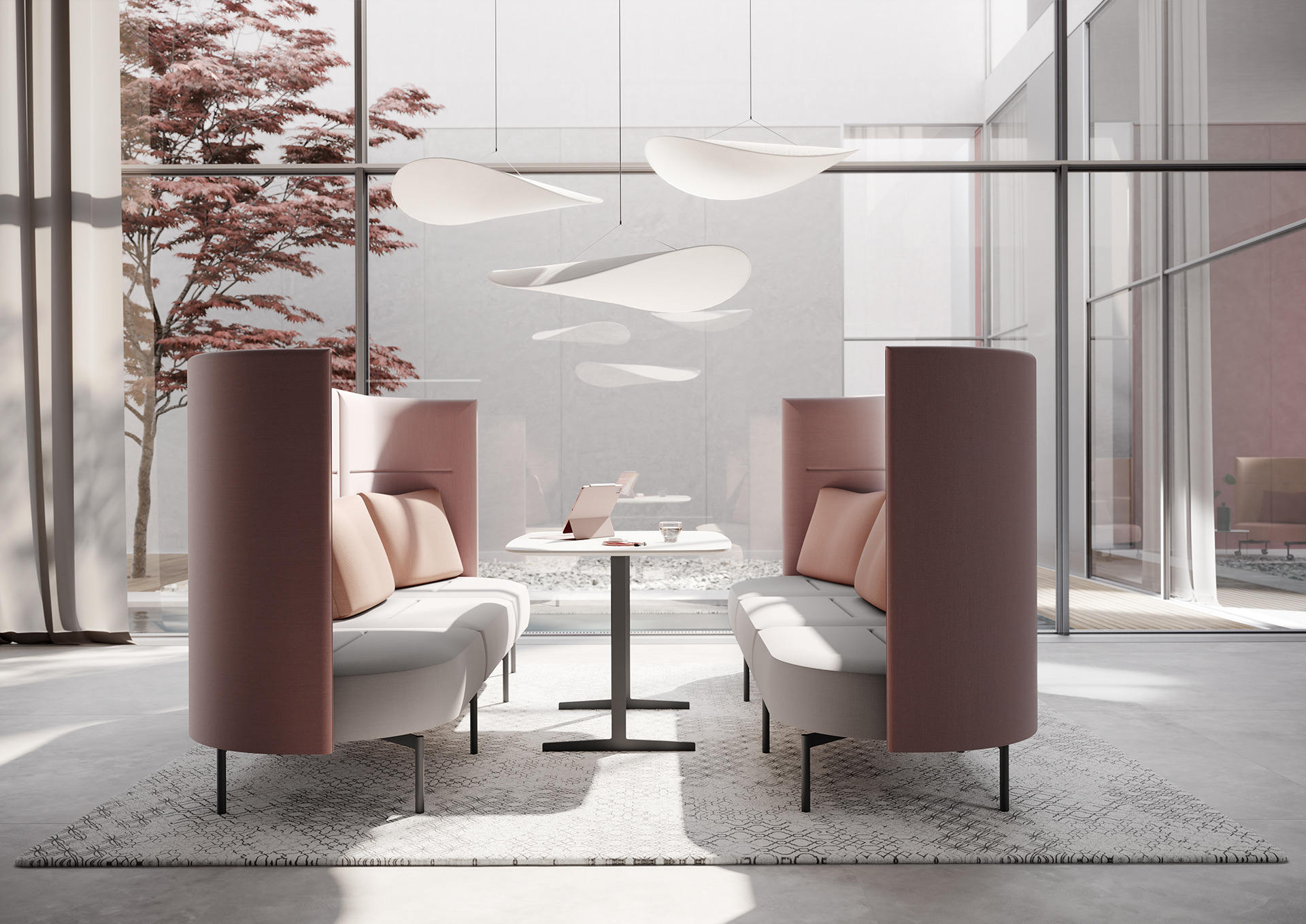 New Trend Modern Sectional Sofa For Office Pod Privacy Sofa Casual High-back Couch For Public Meeting Rooms Commercial Furniture