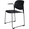 PP Material School Chairs Office Meeting Chair With Armrest Stackable Training Chairs Sillas