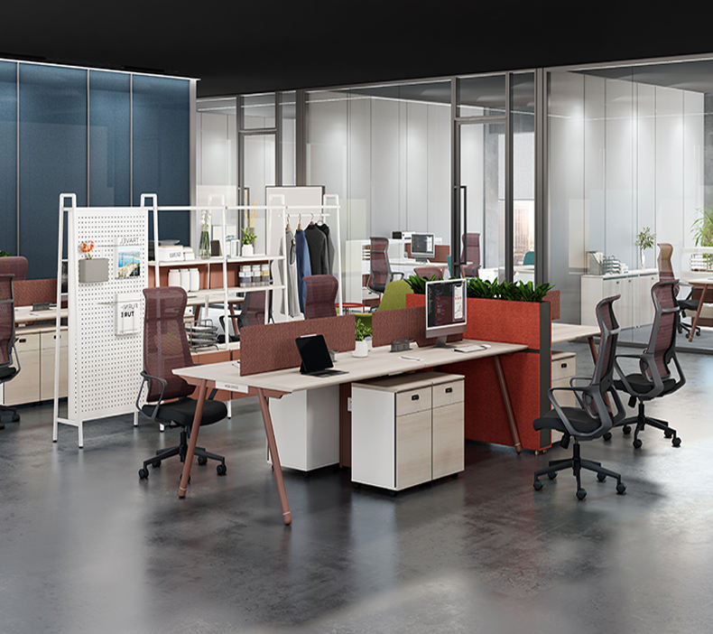 Multi-purpose Flat L shape Home Office Computer Desk with Shelves