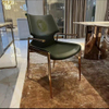 Home Furniture Nordic Luxury Modern Design dining chairs Upholstered green leather Restaurant Dining Room Chairs For Restaurant