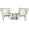 Outdoor All-Weather Wicker Chair set Patio outdoor Chair set 3 pieces