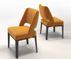 Modern and minimalist home restaurants Solid wood hotel dining tables and chairs light luxury designers backrest chairs
