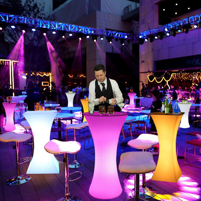 Square led table Modern Light Up Bar Furniture Nightclub Tables and Chairs Night Club Funny light up Led Light Bar table