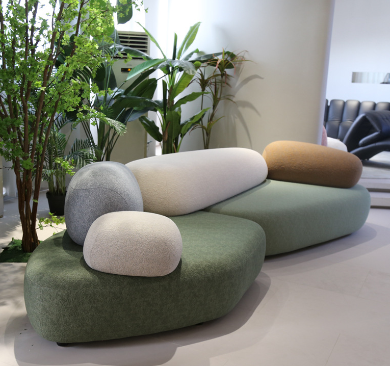 Italian light luxury simple cloth multi-shaped free combination module sofa sectional couch sofa for living room waiting room