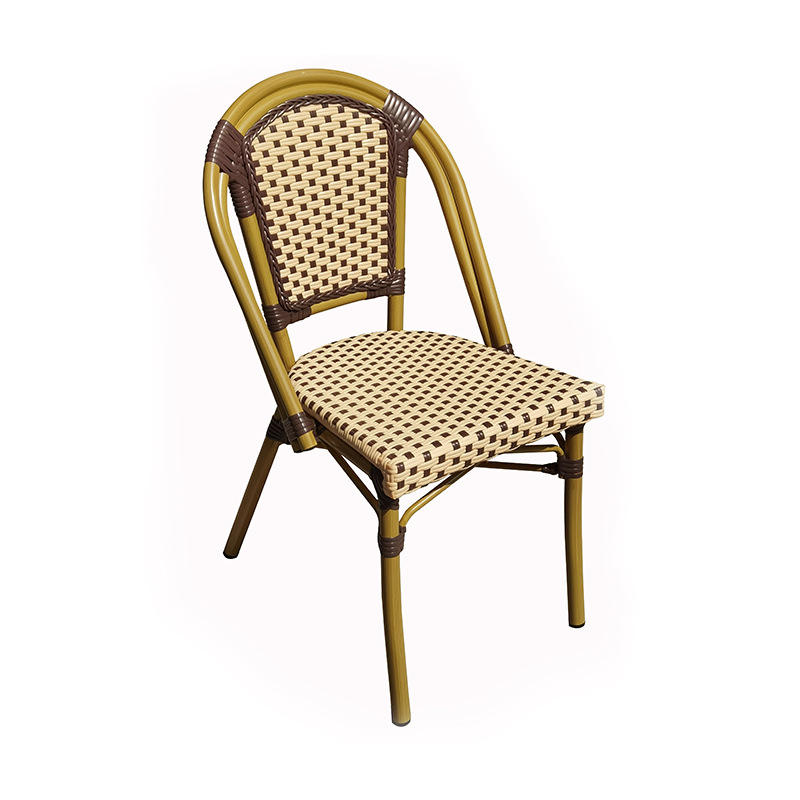 Nordic outdoor rattan Chair Aluminium Alloy structure High Quality Chair Armrest Rattan Seat And Dining Chair