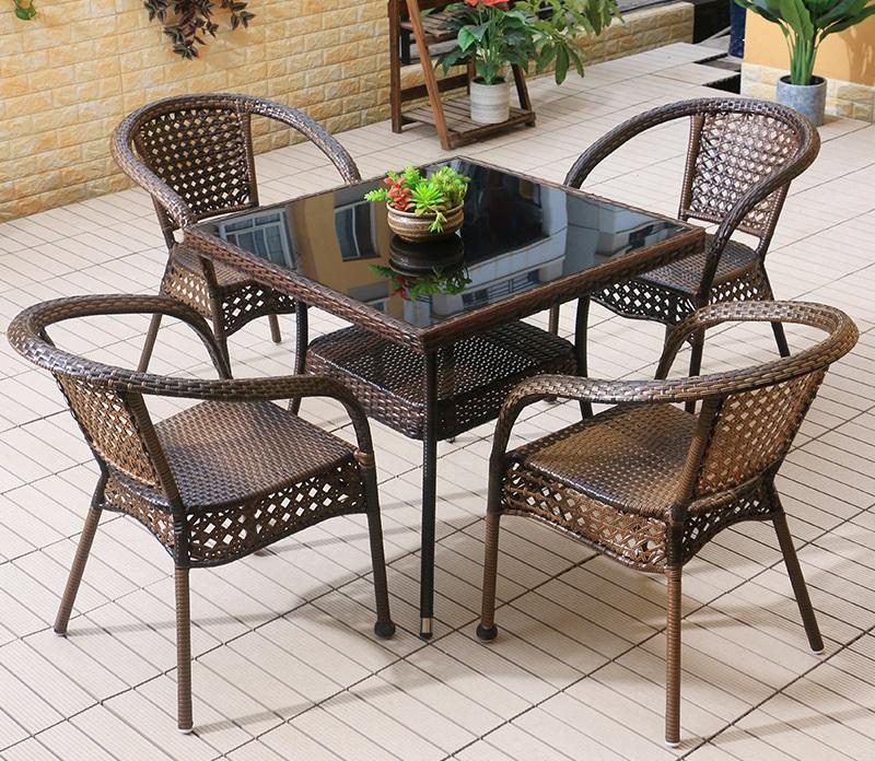 Wholesale outdoor rattan Chair steel structure High Quality Chair Armrest Rattan Seat And Dining Chair