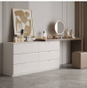 Modern Vanity Desk, Desk Makeup Dressing Table with 6 drawers, Writing Desk for Bedroom